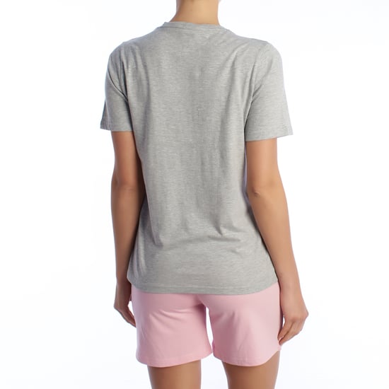 Damen-Sommerpyjama aus 100 % Baumwolle KL40000 Kurzarm-T-Shirt und Shorts, Frühlings-Sommerpyjama - Image 3