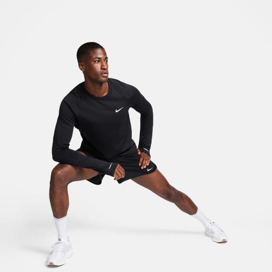 Nike Men's Therma Fit Element Long Sleeve Crew Top Black - Image 3