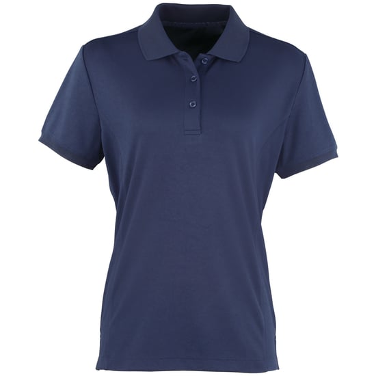 Premier Dames/dames Coolchecker korte mouw Pique Polo T-Shirt (Marine) - Image 1