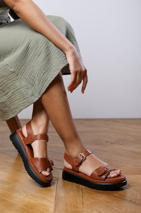 Wheres That From Womens 'Andrea' Chunky Buckle Strap Sandal - Image 1