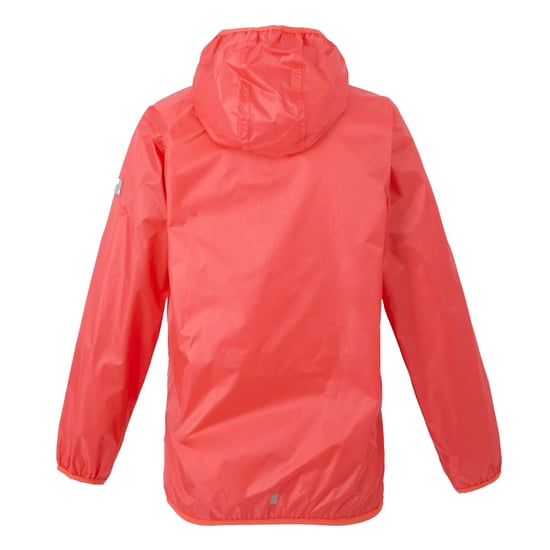 Regatta Groot Buitenshuis Kinderen/Kinderen Lever II Packaway Rain Jacket (Perzikbloesem) - Image 2