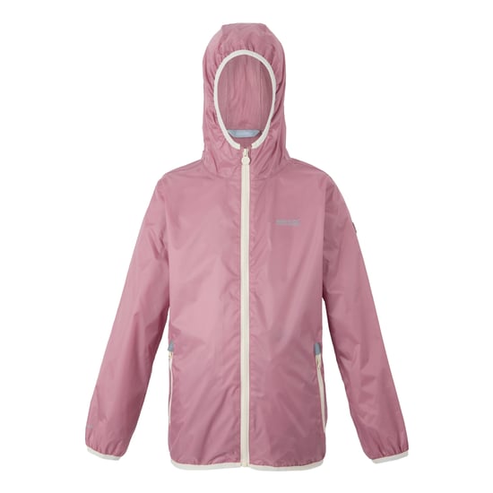 Regatta Great Outdoors Childrens/Kids Lever II Packaway Rain Jacket (Lilas/Light Vanilla) - Image 1