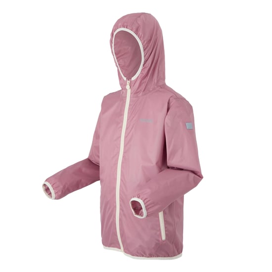 Regatta Great Outdoors Childrens/Kids Lever II Packaway Rain Jacket (Lilas/Light Vanilla) - Image 3
