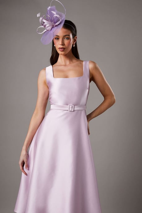 Petite Belted Twill Midi Dress - Image 2