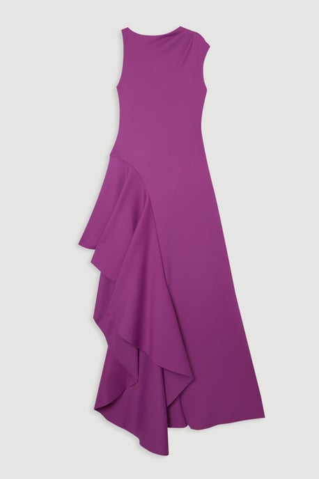 Scuba Drama Ruffle Hem Woven Maxi Dress - Image 4