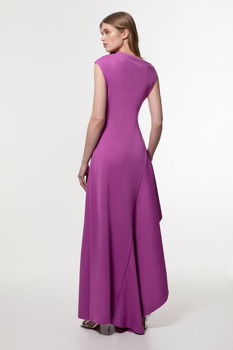 Scuba Drama Ruffle Hem Woven Maxi Dress - Image 5