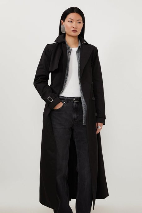 Tailored Classic Belted Trench Coat - Image 1