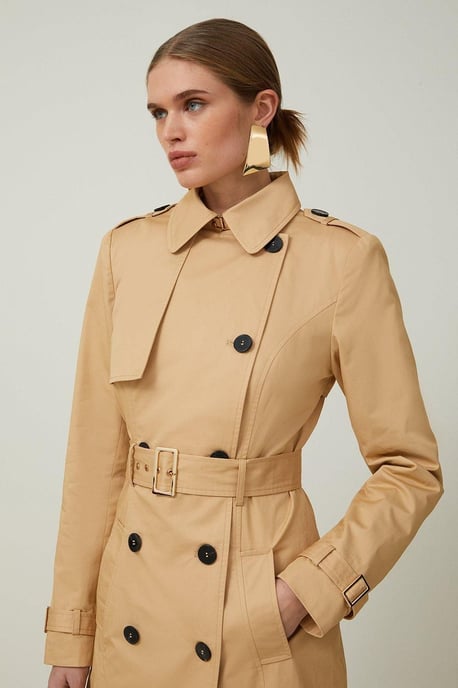 Tailored Classic Belted Trench Coat - Image 2
