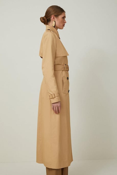 Tailored Classic Belted Trench Coat - Image 3