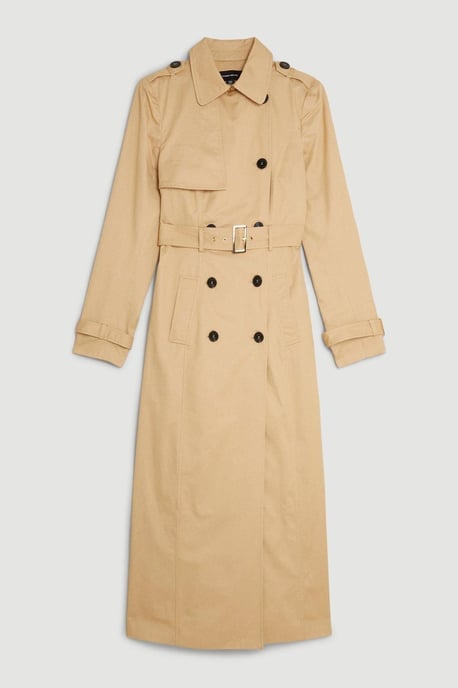 Tailored Classic Belted Trench Coat - Image 4