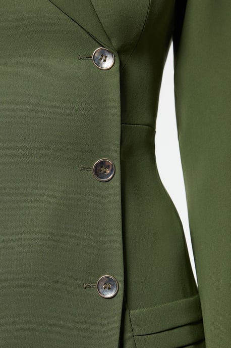 Pleated Button Detailed Woven Midi Dress - Image 5