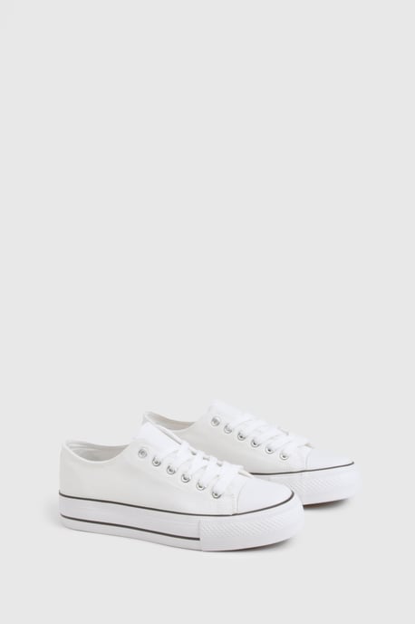 Low Top Platform Lace Up Trainers - Image 2