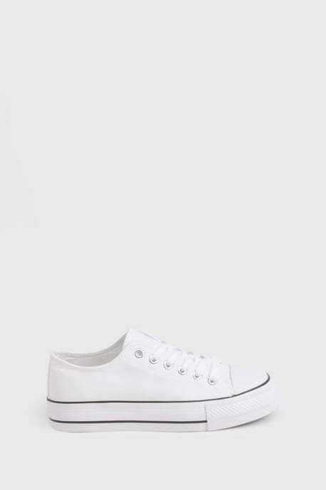 Low Top Platform Lace Up Trainers - Image 3
