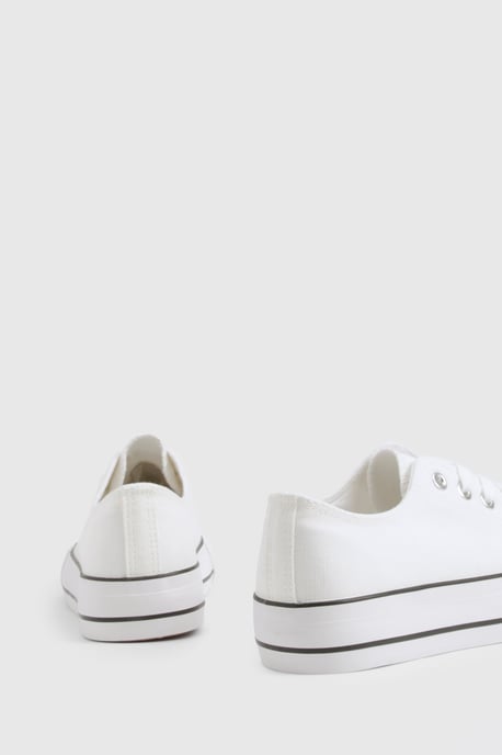 Low Top Platform Lace Up Trainers - Image 4