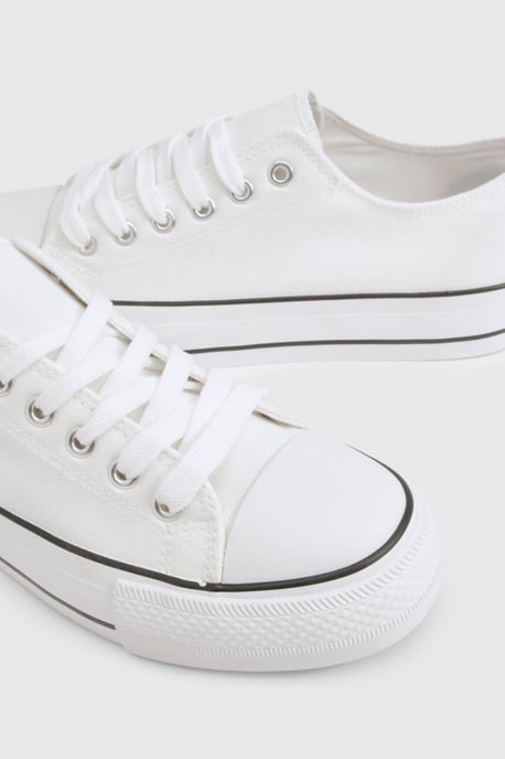 Low Top Platform Lace Up Trainers - Image 6