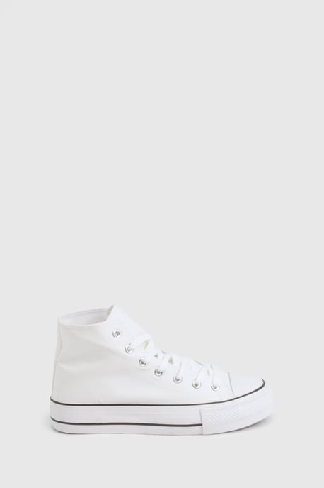 High Top Platform Lace Up Trainers - Image 3