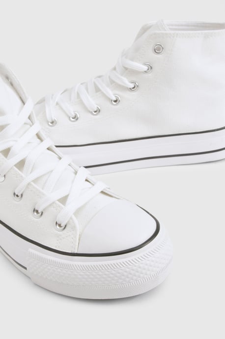High Top Platform Lace Up Trainers - Image 6