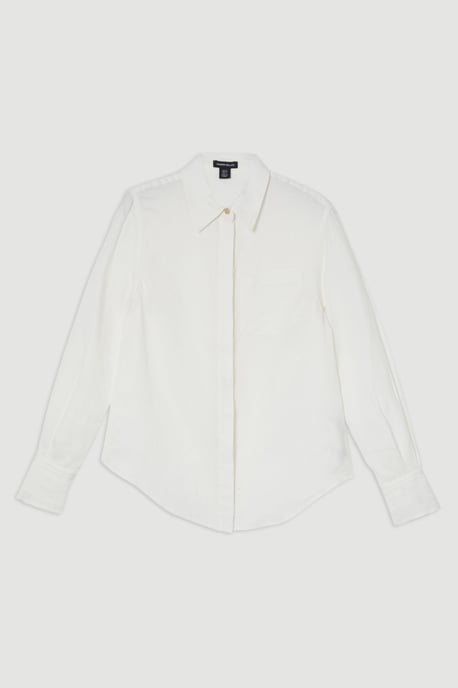 Viscose Linen Woven Long Sleeve Shirt - Image 4