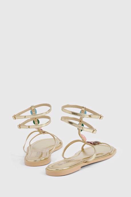 Beaded Gladiator Sandals - Image 4