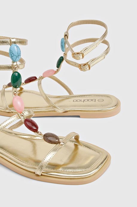 Beaded Gladiator Sandals - Image 6