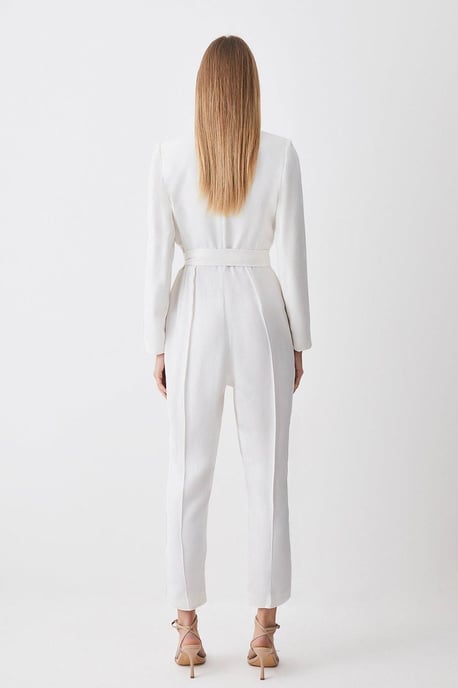 Tailored Tuxedo Wrap Jumpsuit - Image 5