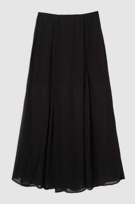Sheer Viscose Georgette Woven Maxi Skirt - Image 4