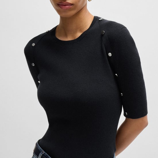 Women's Hugo Boss Famistosa Knit T-Shirt in Dark Blue - Image 3