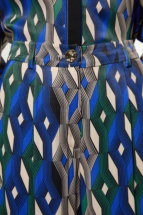 Amelia Graham Printed Viscose Satin Hight Waist Trouser - Image 2