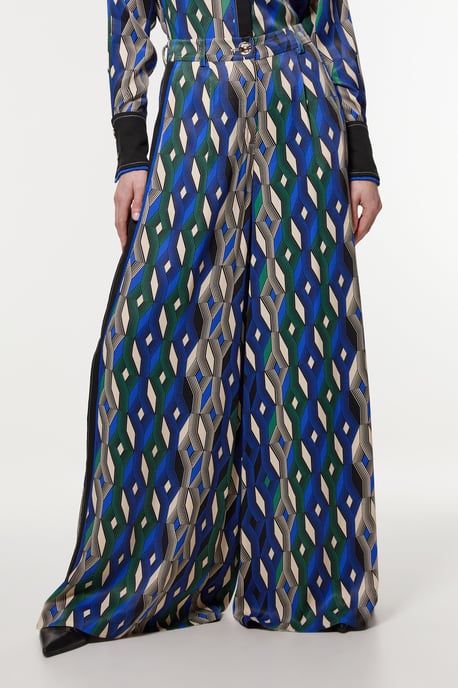Amelia Graham Printed Viscose Satin Hight Waist Trouser - Image 3