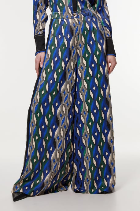 Amelia Graham Printed Viscose Satin Hight Waist Trouser - Image 6