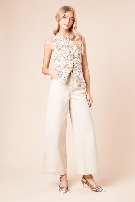 Cornelli Embroidered Waistcoat Top - Image 3