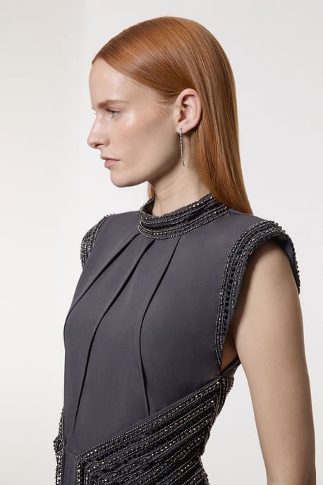 Tall Embellished Beaded Woven Maxi Dress - Image 3