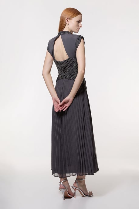 Tall Embellished Beaded Woven Maxi Dress - Image 5