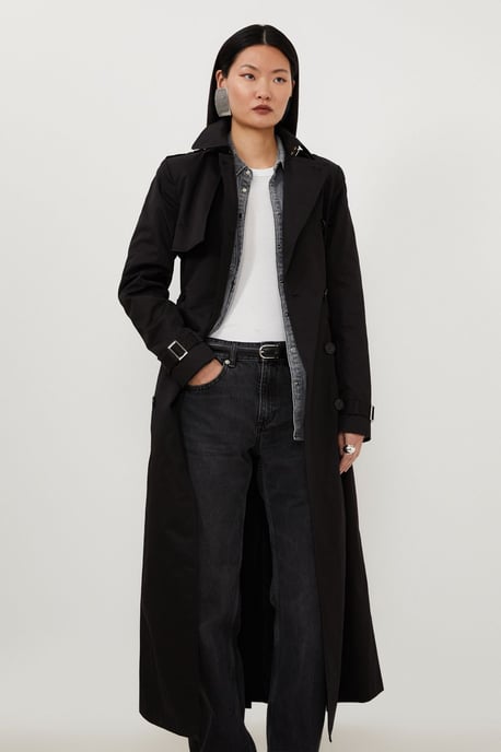 Petite Tailored Classic Belted Trench Coat - Image 1