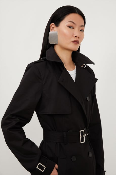Petite Tailored Classic Belted Trench Coat - Image 2