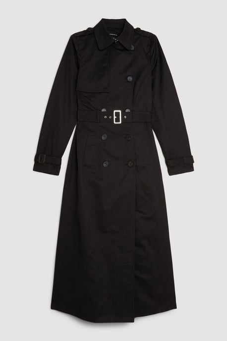 Petite Tailored Classic Belted Trench Coat - Image 4