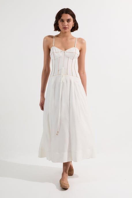 Viscose Linen Corset Prom Dress - Image 3