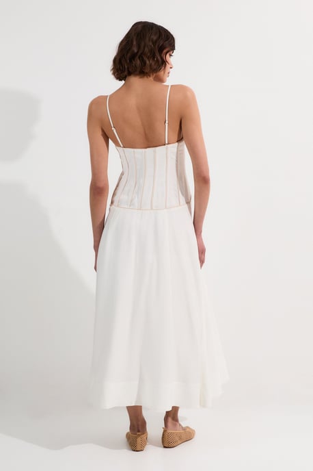 Viscose Linen Corset Prom Dress - Image 5
