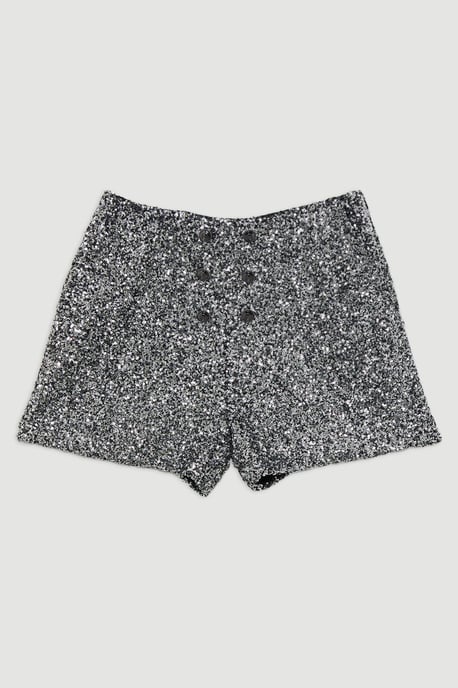 Sequin Tailored Mini Shorts - Image 4