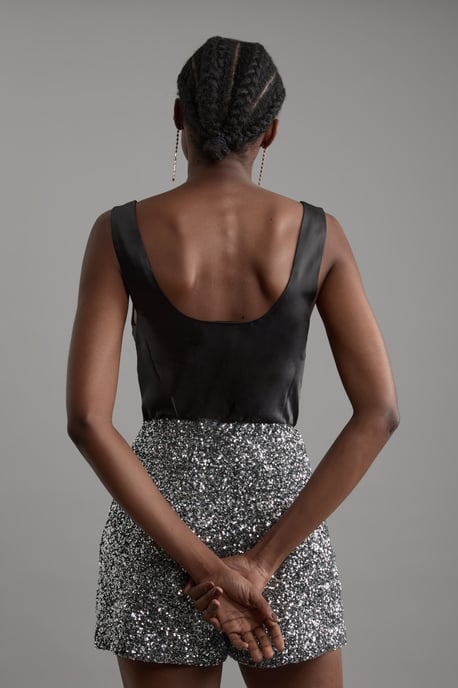 Sequin Tailored Mini Shorts - Image 5