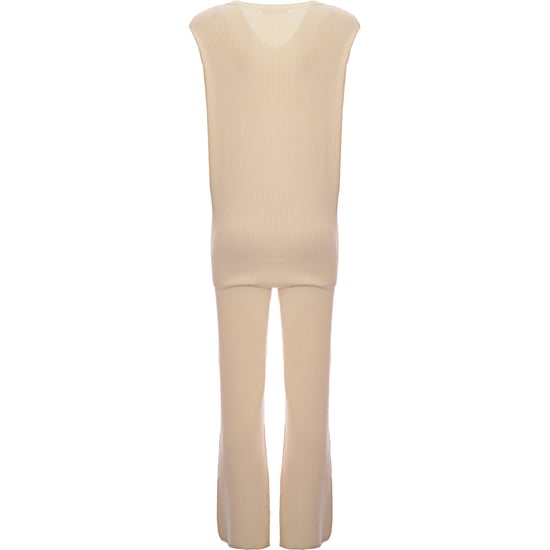 Skin Womens Pixie Sweater Vest/Pansy Pant Knit Set in Cream - Image 2