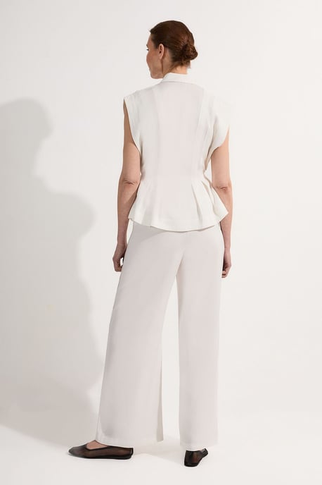 Premium Viscose Linen Woven Straight Leg Trouser - Image 5