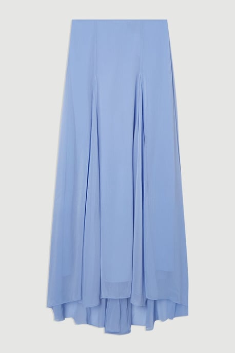 Crinkle Georgette Godet Woven Maxi Skirt - Image 4
