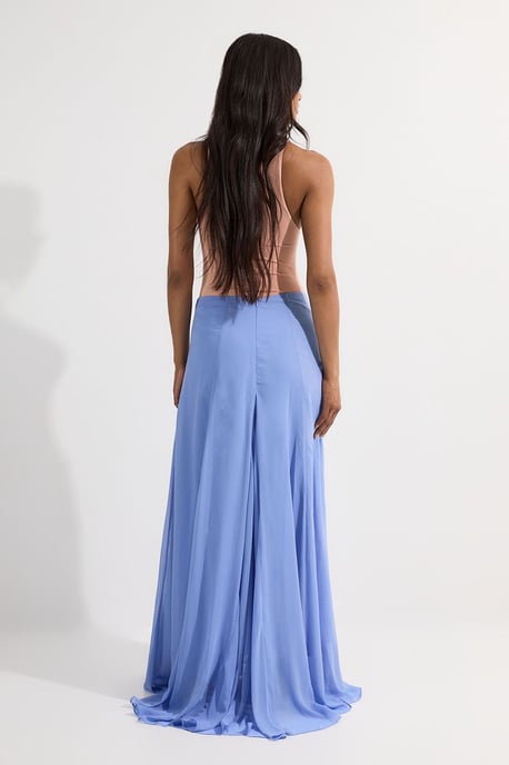 Crinkle Georgette Godet Woven Maxi Skirt - Image 5