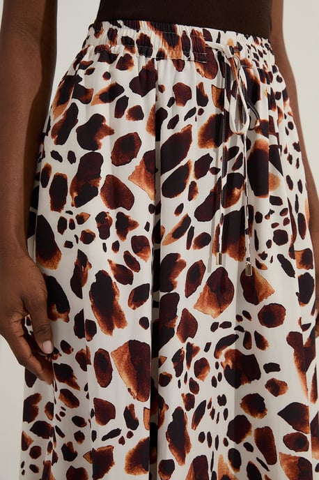 Premium Viscose Linen Tie Waist Woven Skirt - Image 3