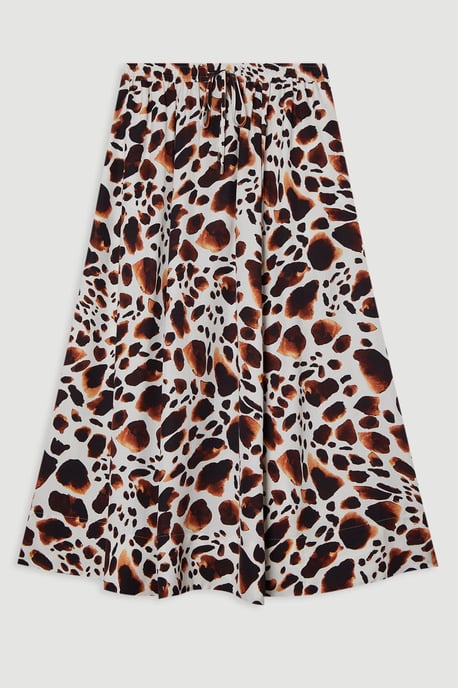 Premium Viscose Linen Tie Waist Woven Skirt - Image 4