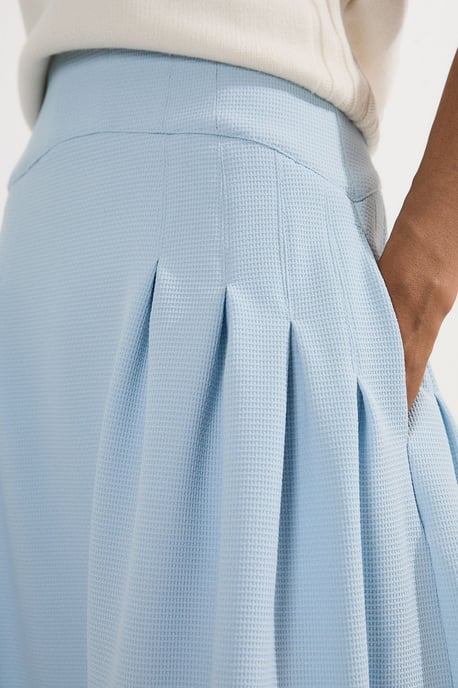 Tailored Textured Full Midi Skirt - Image 2