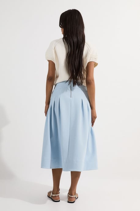 Tailored Textured Full Midi Skirt - Image 5