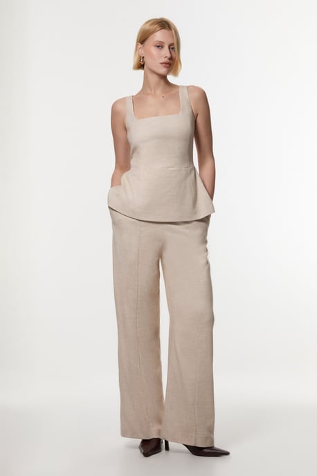 Herringbone Wide Leg Tailored Jumpsuit - Image 1