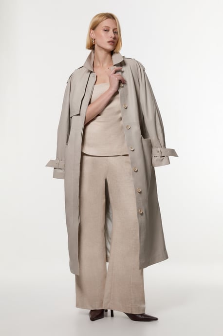 Herringbone Wide Leg Tailored Jumpsuit - Image 3